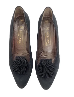 Bruno Magli - Black Suede Leather Shoes / Pumps - 38 / UK 5 - Image 1 of 4