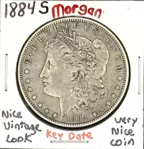 1884-S Morgan Silver Dollar š„Nice Eye Appealš„King Key Dateš„(SEE VIDEO) - Picture 1 of 9