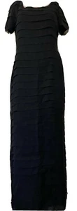 Vestido largo negro de seda de alta costura personalizado Peggy Jennings 4/6 $870 de colección - Imagen 1 de 6