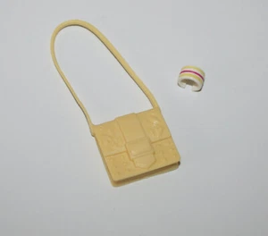 Mattel Barbie Doll Yellow Shoulder Bag and White Yellow Red Bracelet - Picture 1 of 2