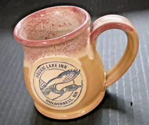 Deneen Pottery Squam Lake Inn Holderness N.H. Mug mustard yellow 10 oz. USA - Picture 1 of 3