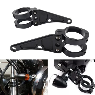 45MM Motorrad Scheinwerfer Halterung Mount Clamp Fork Tube Halter für Harley - Image 1 of 4