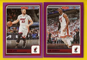 2023-24 NBA Hoops Miami Heat Purple Parallel Lot Kevin Love & Bam Adebayo - Picture 1 of 1
