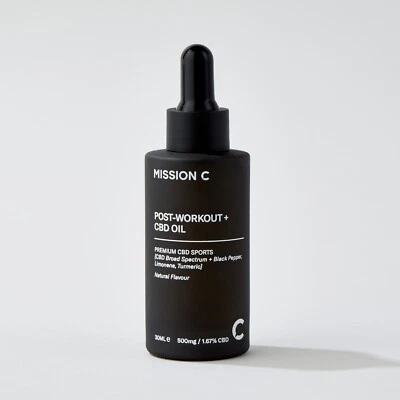 MISSION C CBD Oil Drops - Sports Recovery - 500mg 30ML - with added ingredients