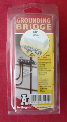 Arlington GB5 heavy-duty Zinc Grounding Bridges with white plastic cover - Image 1 of 4