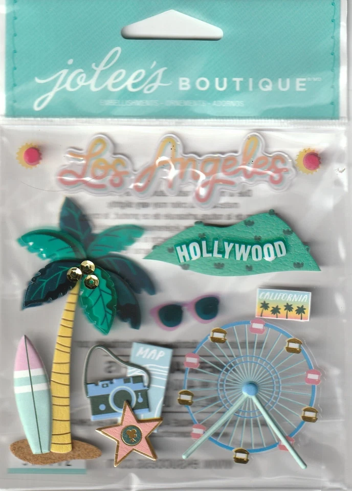 Jolee's Boutique Themed Embellishments 9/pkg La Travel 015586014549