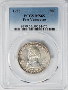 1925 Fort Vancouver Half 50c MS65 PCGS 949793-2 - Foto 1 di 4