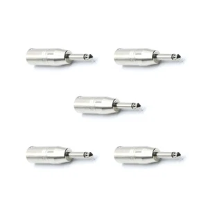 5 Pack XLR Male to 1/4" Male Mono Adapter - Picture 1 of 3
