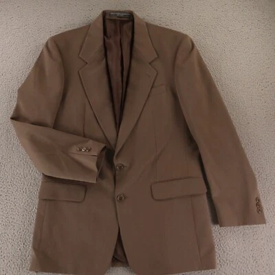 VTG Tweed Jacket S ST Brown 100% Wool Serge Twill Sport Coat Blazer USA 39L - Image 1 of 4