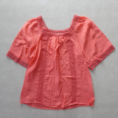 Blusa Boho John Paul Richard Top Crochet Bordada Talla Pequeña Foto 1 de 4