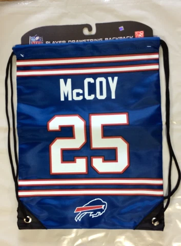 LeSean Shady McCoy #25 Drawstring Back Pack Back Sack BackPack NEW Buffalo Bills Cover