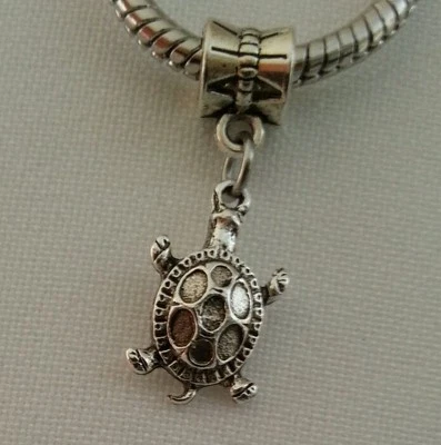 Turtle Shell Ocean Beach Animal Dangle Bead for Silver European Charm Bracelet - Image 1 of 4