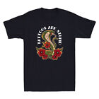 Tattoos Are Stupid Funny Snake Flower Graphic Vintage Men's Short Sleeve T-Shirt