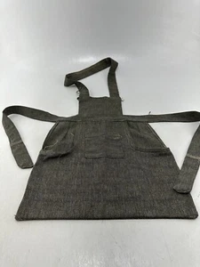 Vintage Child's Apron Brown with Pockets HandMade - Picture 1 of 17