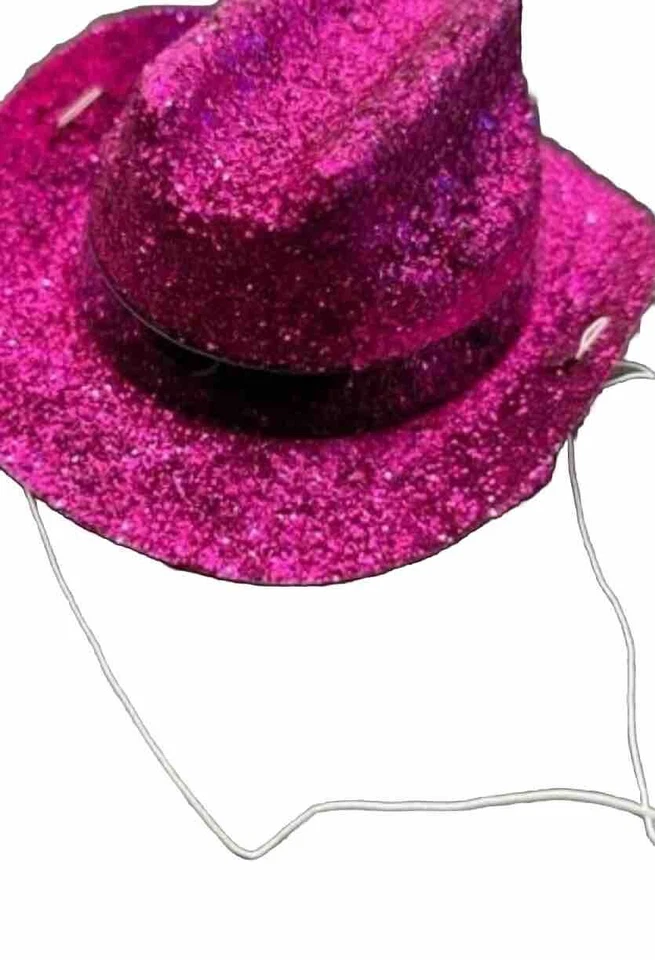 Mini Sombrero de Vaquero Rosa Brillo Amscan Disfraz Accesorio Fiesta Suministro ¡Nuevo! Foto 1 de 1