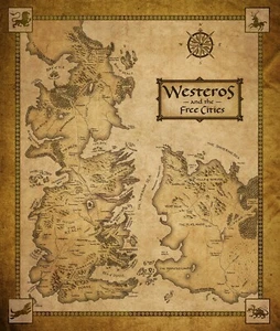 Game Of Thrones Houses Map Westeros Wall Print Poster No Frame - Picture 1 of 5