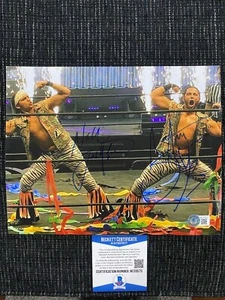 YOUNG BUCKS AEW/NJPW AUTOGRAPHED 8X10 PHOTO WITH BECKETT COA - Picture 1 of 1