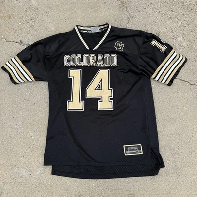Vtg Colorado Buffaloes Football Jersey #14 Sz XL CU Buffs NCAA Colosseum Black - Image 1 of 4