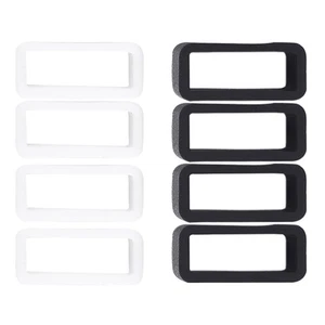 8 Pezzi Fibbia per Orologio in Silicone per Cinturino Orologio 20mm Nero Bianco - Foto 1 di 12