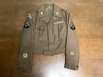Original WW2 American US Army 7th Army ETO Ike Jacket Dress Uniform Tunic - Image 1 of 4