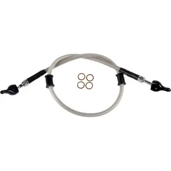 Línea de freno trasero trenzado recubierto de PVC Moose de acero inoxidable gas MC125 03-07 Foto 1 de 3