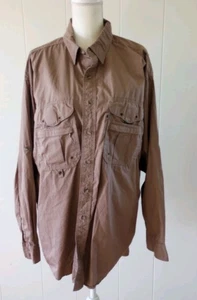 Vintage CC Filson Shirt Mens XXL Style 656 Brown Fishing Outdoor Hiking Pockets - Picture 1 of 9