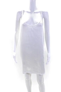 P.J. Salvage Womens Chemise Spaghetti Strap Mini Rhlace Slip Dress White Size L - Picture 1 of 6