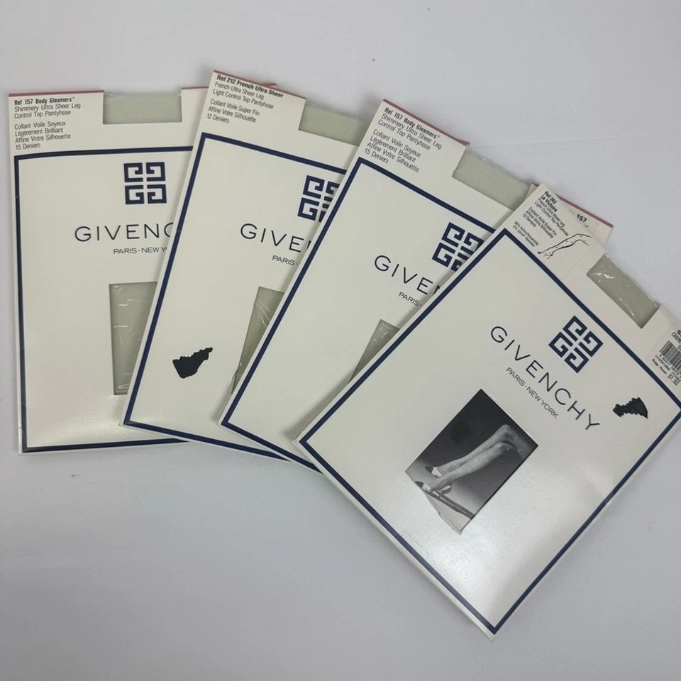 Винтажные колготки Givenchy размер B набор из 4 обнаженных запасов 90-х НОВЫЕ - Изображение 1 из 4