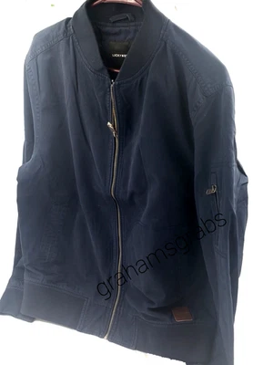 LUCK BRAND мужской BOMBER куртка классический современный легкий полный молнии синий или зеленый - Изображение 1 из 4