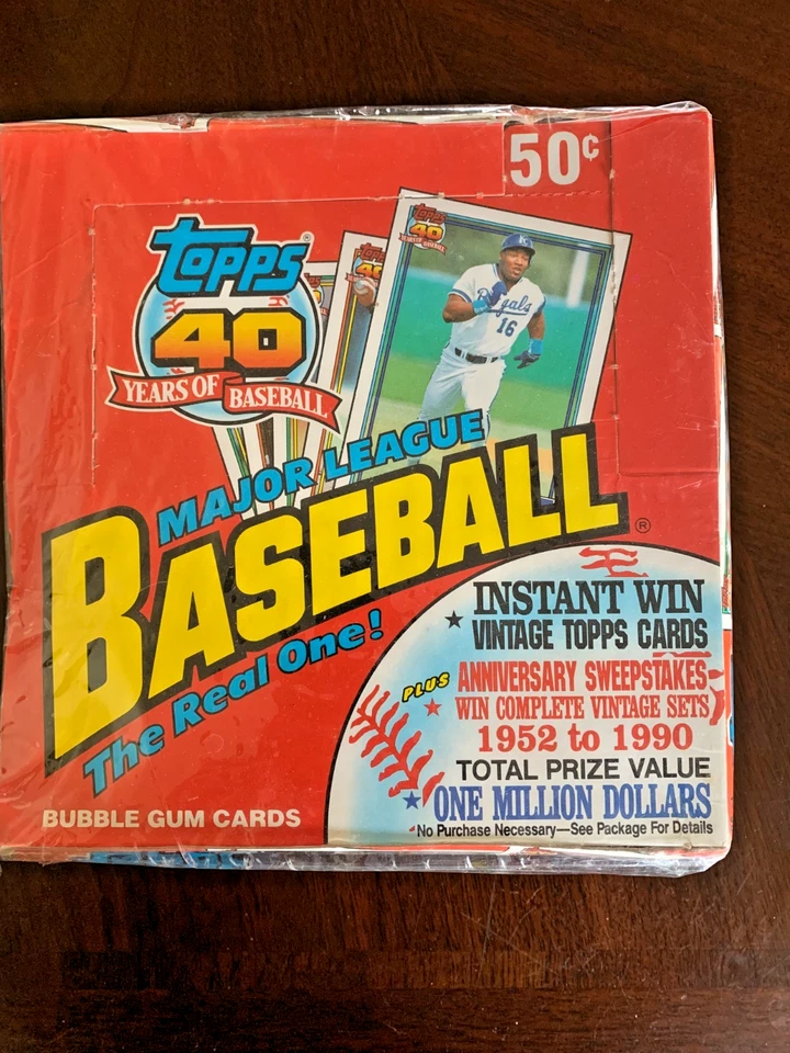 Topps 1991 Baseball Factory Wax Bo Packs - Chipper RC Griffey