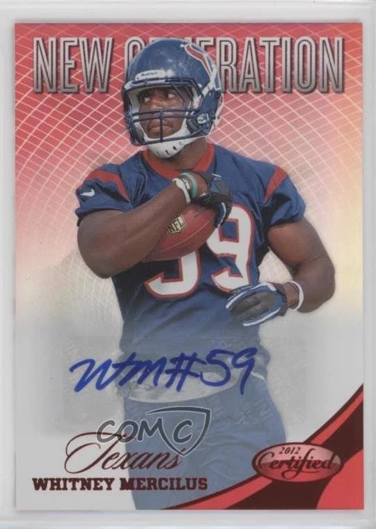 2012 Certified Mirror Red Signatures /250 Whitney Mercilus #312 Rookie Auto RC - Image 1 of 2