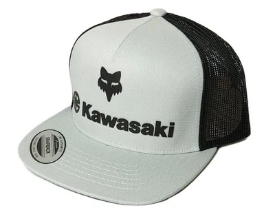 Gorra Fox Racing Kawasaki Team verde camionero Snapback gris Foto 1 de 3