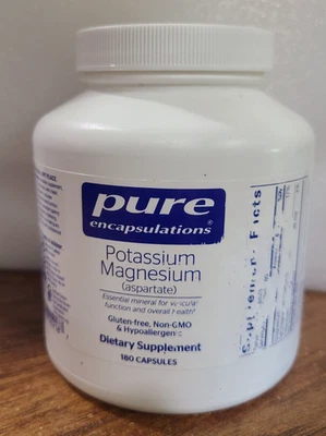 Pure Encapsulations potássio magnésio (aspartato) 180 cápsulas EXP 06/2026 - Imagem 1 de 4