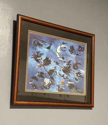 Charles Wysocki "Black Squadron Funny Witch" CUSTOM FRAMED Art Print Americana - Image 1 of 4