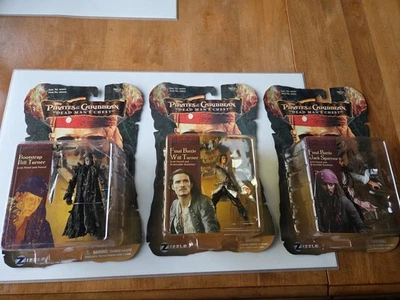 3 Pirates of Caribbean Dead Man Chest Figure Bill Bootstrap Will Turner Sparrow - Image 1 of 4