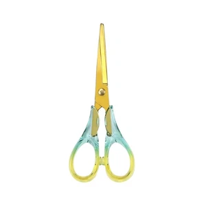 6.3 Inch Acrylic Rainbow Gold Multipurpose Stainless Steel Craft Scissors - Picture 1 of 8