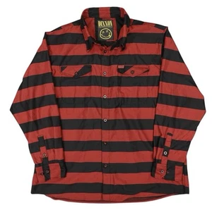 DIXXON The Cobain Shirt Mens 3XL Red Black Button Up Flannel Nirvana - Picture 1 of 11