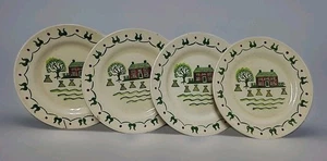 Juego de 4 platos de ensalada Poppytrail de Metlox Homestead Provincial de 7,5" escena de granja - Imagen 1 de 7