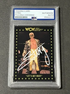 STING 1991 WCW CHAMPIONSHIP MARKETING SIGNED AUTOGRAPHED CARD PSA/DNA CERTIFIED - Picture 1 of 2