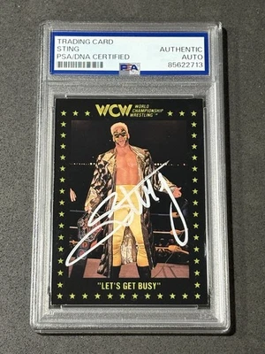 STING 1991 WCW CHAMPIONSHIP MARKETING SIGNED AUTOGRAPHED CARD PSA/DNA CERTIFIED - Image 1 of 2