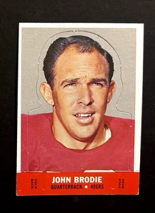 1968 Topps Football Set Break Stand Up Insert Card John Brodie - Bild 1 von 2