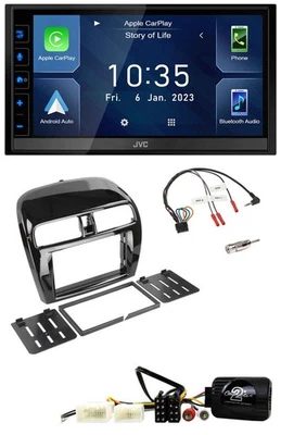 JVC DAB Bluetooth Lenkrad USB 2DIN Autoradio für Mitsubishi Mirage SpaceStar ab - Bild 1 von 4