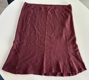 Eileen Fisher Skirt Womens Sz XL Cranberry 100% Wool Pull On A Line - Picture 1 of 5