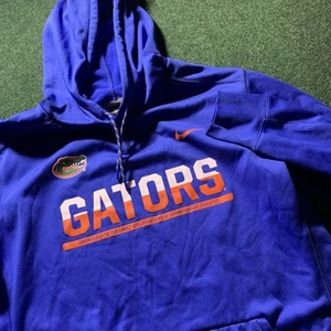 Felpa con cappuccio Nike Florida Gators Therma-Fit Spellout logo uomo XL blu - Foto 1 di 11