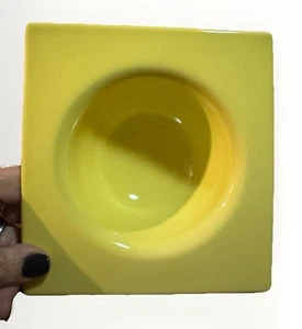 ETTORE SOTTSASS Squared Circle Bowl Italy MOMA Post Modern Ceramic Milan Expo - Picture 1 of 5