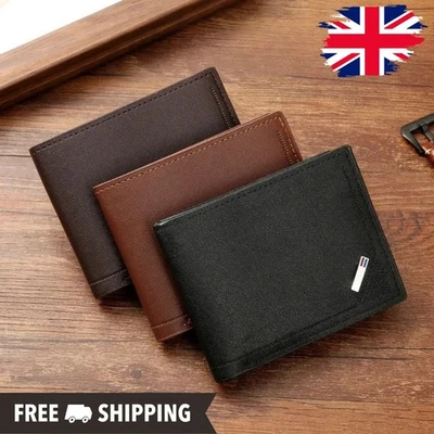 Mens RFID Blocking Genuine Leather wallet , Men wallet foldable minimalist
