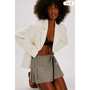 Free People Anna Sui Mini Plaid Kilt Skirt Size Medium - Picture 1 of 12