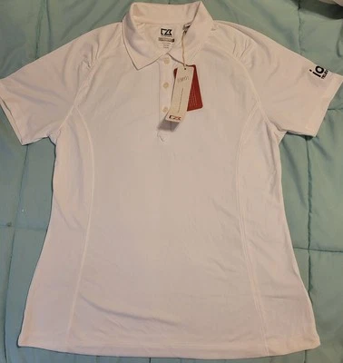 Camisa para mujer Cutter & Buck DryTec absorbente de humedad talla L blanca deportiva transpirable Foto 1 de 4