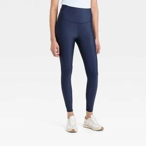 Women's Effortless Support High-Rise 7/8 Leggings - All In Motion Navy Blue - Picture 1 of 6