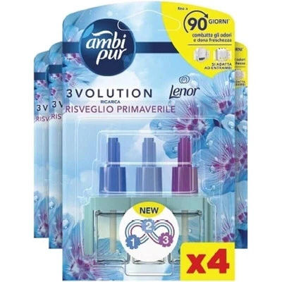 AMBIPUR 3 Volution Ricarica 12 pz, 3 fragranze, 90 giorni, Risveglio Primaverile